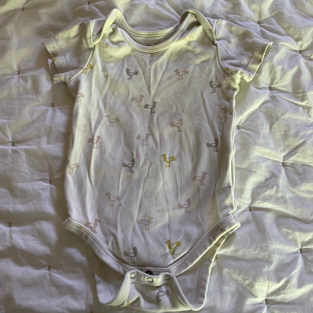 Pehr bird short sleeve onesie